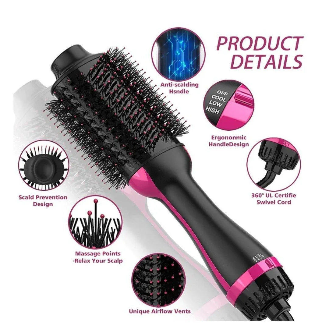 Plancha Rizadora + Cepillo Secador 2 en 1 - Peinados de Salón en Minutos 💁‍♀️