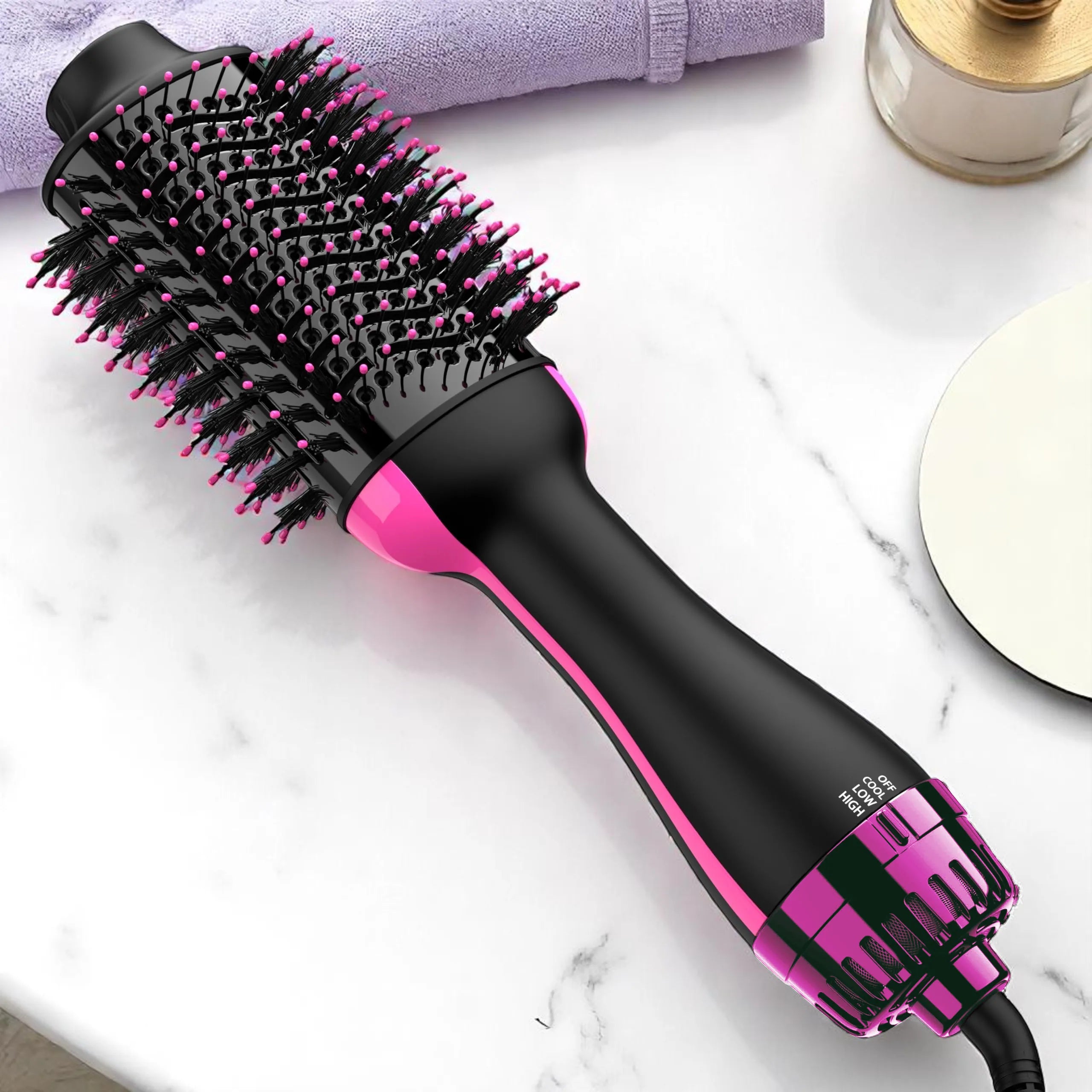 Plancha Rizadora + Cepillo Secador 2 en 1 - Peinados de Salón en Minutos 💁‍♀️